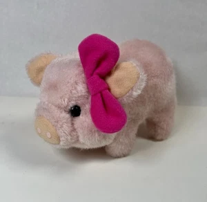 Westminister Mrs. Bacon Bits Pink Mechanical Walking Oinking Bow Pig Sound Works - Picture 1 of 11