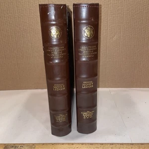 Lot Of 2 World Reserve Monetary Exchange Official Bank Book Display Money Ledger - Picture 1 of 9