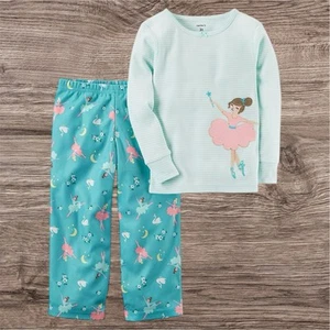 Pijama bailarina Carter’s talla 2T niñas nuevo con etiquetas algodón microfleece cisnes azul - Imagen 1 de 1