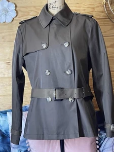 NWOT Lauren Ralph Lauren Black Label Size XL Double Breasted Waist Trench Coat - Picture 1 of 8