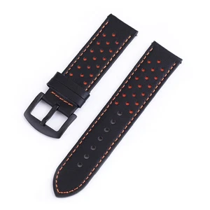 Cowhide Genuine Leather Watch Bands Wristwatch Strap Watch Part Black Brown 20mm - Picture 1 of 4