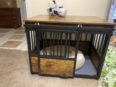 Reliancer 40'' Dog Crate Furniture, Wooden Heavy Duty Dog Kennel, Dogs Cage for - Image 1 of 2