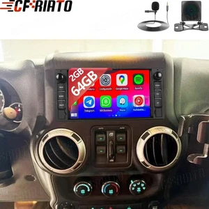 2+64GB For 2007-2017 Jeep Wrangler Unlimited Radio W/ Apple Carplay Android Auto - Bild 1 von 18