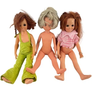 Vintage 60er Ideal Magic Hair Crissy Velvet 3er Set Puppen Kunststoff Spielzeug gebraucht - Bild 1 von 5