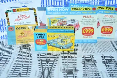 Furgoneta de helados de pared musical Corgi Toys 474 con campanas Ford Thames juguete fundido a presión Foto 1 de 4