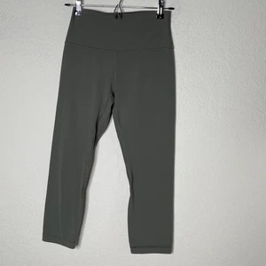 Lululemon Leggings Cropped Size 6 Olive Green - Picture 1 of 11