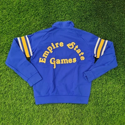Vintage 80s Empire-State-Games Track Jacket Women L 20x23 USA New York - Image 1 of 4