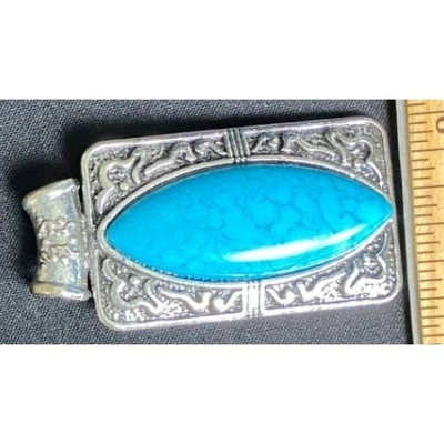 Sterling Silver Turquoise Southwestern Pendant Necklace - Image 1 of 3