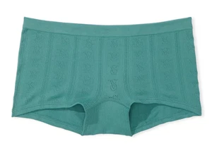 Victoria's Secret Seamless Perforated Boyshort Panties Green Sage NWT - Picture 1 of 5
