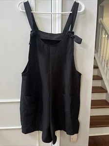 Black Romper, Shorts. Size Large. Pockets In The Front. - Picture 1 of 3