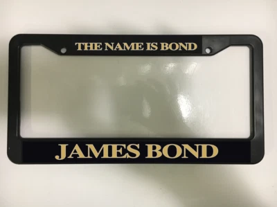 For 007 Fans! The Name is Bond James Bond Plastic Car License Plate Frame NEW - Image 1 of 2