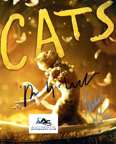ANDREW LLOYD WEBBER AND REBEL WILSON AUTOGRAPH SIGNED 8x10 PHOTO CATS COA Cover