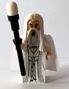Lego Saruman Minifigure w/ Staff Long Robes Tower of Orthanc LOTR VERY RARE - Picture 1 of 3