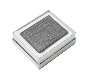 Kate Spade Lola Glitter Boxed Small Slim Card Holder DUSK NAVY - Picture 1 of 9