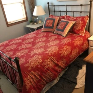 CHAPS Ralph Lauren TELLURIDE Toile Queen Comforter (Only) Red Floral - Picture 1 of 4