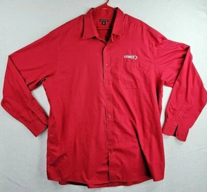 Lennox Logo Mens Red House Long Sleeve Pocket Shirt Size 3XL - Picture 1 of 8