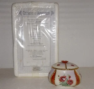 Ardleigh Elliott GARDEN TREASURES Poppies Porcelain Music Box by Lena Liu COA - Picture 1 of 8