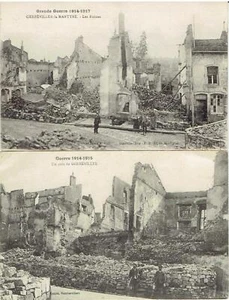 2 CPA GRANDE GUERRE 1914-17 GERBEVILLER LA MARTYRE Les ruines Meurthe et Moselle - Picture 1 of 1