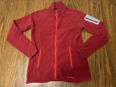 Jaqueta Marmot Feminina Média Borgonha Zíper Completo Polartec Quente Aconchegante Outono Inverno - Imagem 1 de 4