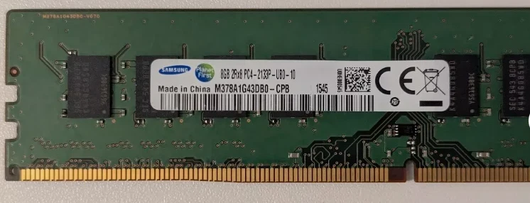 Memoria RAM Samsung M378A1G43DB0-CPB 8 GB 2Rx8 DDR4 PC4-2133P 288 pines Foto 1 de 1