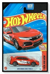 2025 Hot Wheels 3/10 Then and Now Red 2018 Honda Civic Type R #123/250 - Picture 1 of 1