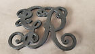 VINTAGE Virginia Metalcrafters King George #CW10-9 Black Cast Iron Footed Trivet