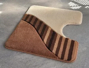 Vermeer Brasil Kaffeebraun-Beige WC-Vorleger mit Ausschnitt 55x50cm. - Bild 1 von 7