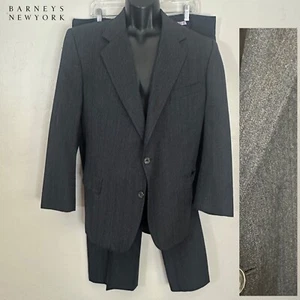 Traje Completo Personalizado Barneys NY 42S Pantalones 38" Cintura 27" Entrepierna 100% Lana Franela - Imagen 1 de 7