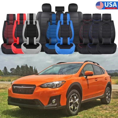 For Subaru Crosstrek 2016-2023 Car 5 Seat Cover Full Set Leather Cushion Protect - Image 1 of 4