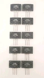 5x-New Sanken 2SA1494 + 2SC3858 PNP + NPN Transistor 200V 17A 200W 20MHz - Picture 1 of 2