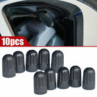 10Pcs BLACK Plastic Cone Style Vehicle Tire/Rim Valve Stem Dust Caps Covers Set