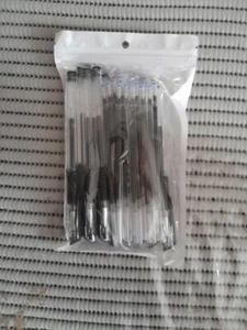 Lot de 10 stylos Stylo à bille couleur noir + 20 recharges fournitures scolaires - Picture 1 of 6