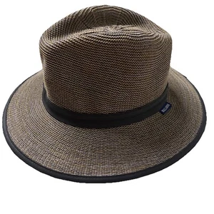 Wallaroo Gabe M/L UPF 50+ Fedora Hat Lightweight Brown Black New NWT - Picture 1 of 7
