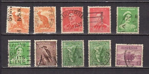Australie 1937-42 un lot de 10 timbres oblitérés /TE5301c - Imagen 1 de 1
