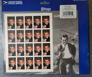 Scott #3692 Cary Grant (Legends of Hollywood) Sheet of 20 Stamps - Sealed Blue - Picture 1 of 3