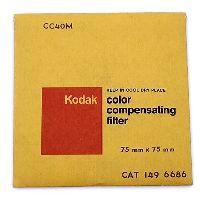 Kodak CC40M Color Compensating Filter 75mm x 75mm CAT 149 6686 Sealed - Image 1 of 2