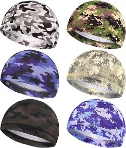 Haysandy 6 Pcs Men Skull Cap Helmet Liner Cooling Sweat Wicking Beanie Head Wrap - Picture 1 of 6