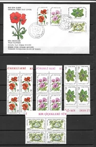 Cyprus Turkish 1981 Wild Flowers SG 109/16 FDC & Block of 4 MNH ** - Picture 1 of 2