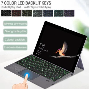 Wireless Keyboard Magnetic W/ Touchpad for Microsoft Surface Pro X/8/7/6/5/4/3 - Picture 1 of 25