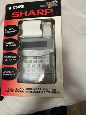 Sharp EL-1750P III Heavy Duty Ribbon Printer Calculator, Brand New In Box - Image 1 of 4