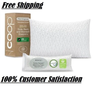 Coop Home Goods Original Adjustable Pillow, Queen Size Bed Pillows for Sleeping,
