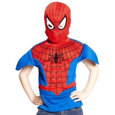 RUBIES KINDER SPIDERMAN KOSTÜM & MASKE # Karneval Marvel Muskel Shirt 3-6 J. Spider-Man