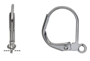 100 Rotguss plattiert Messing 14 mm Ohr Drähte mit Schleife Ohrringe - Bild 1 von 2