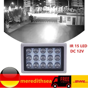 15-LED Nachtsicht IR-Illuminator CCTV Infrarot Strahler Licht DC 12 V - Bild 1 von 12