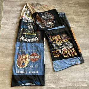 Harley Davidson T-Shirt Pannello Stile Trapuntato Sciarpa 118"x16" Magliette Vintage - Foto 1 di 15