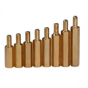 M3 M4 Brass Hex Hexagonal Pillars PCB Threaded Standoff Spacers Male to Female - Picture 1 of 54