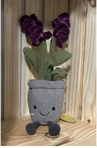Jellycat Amuseable Purple Orchid Plush 12 Inches Original Hangtag Stuffed Animal - Picture 1 of 2