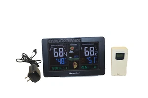 Newentor FJ3378 Blk LCD Color Portable Wireless Weather Station Wireless Sensor - Picture 1 of 11
