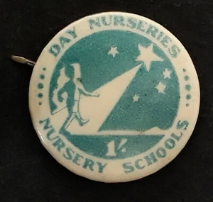 Undated Australia Day Nurseries Nursery School 1/- Badge / pin - Picture 1 of 3