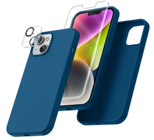 5 in 1 für iPhone 14 Plus Hülle + 2 Stück Displayschutz + 2 Stück Linse Schutz - Bild 1 von 8
